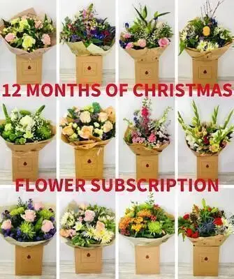 12 Months of Christmas Flower Subscription Large 12 Months of Christmas Flower Subscription Large
