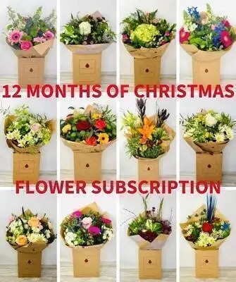 12 Months of Christmas Flower Subscription Medium 12 Months of Christmas Flower Subscription Medium