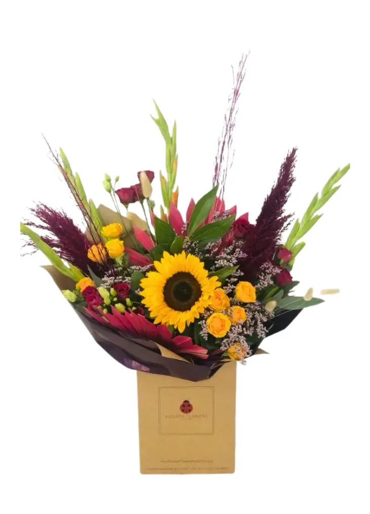 Autumn Sunrise Handtied Bouquet of flowers Autumn Sunrise Handtied Bouquet of flowers