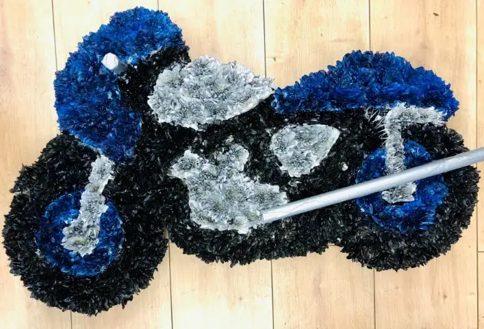 Blue Motorbike Funeral Tribute Blue Motorbike Funeral Tribute