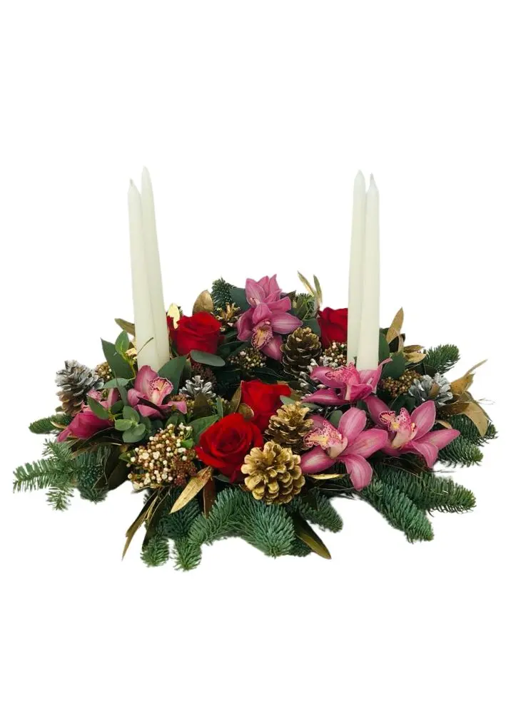 Christmas Glamour Table Arrangement Christmas Glamour Table Arrangement