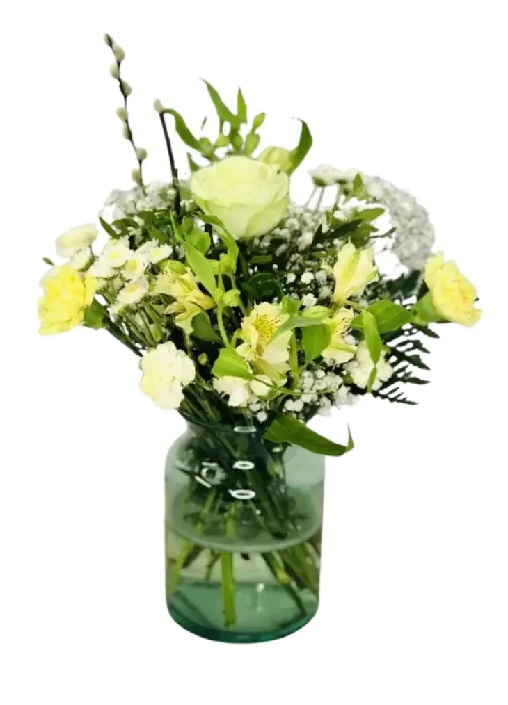 Cute as Button New Baby Vase of Neutral Flowers Cute as Button New Baby Vase of Neutral Flowers