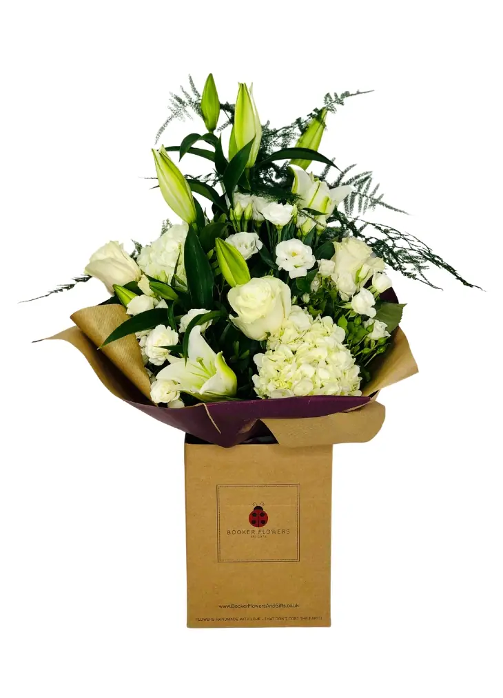 Elegant White Sympathy Hand Tied Large Elegant White Sympathy Hand Tied Large