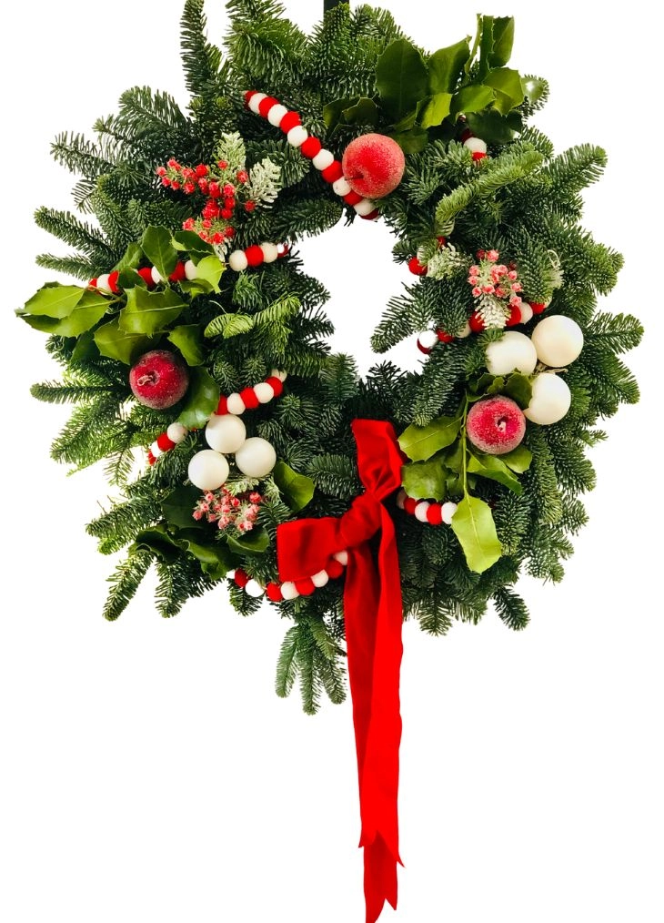 Enchanted Elf Festive Christmas Wreath for a Door