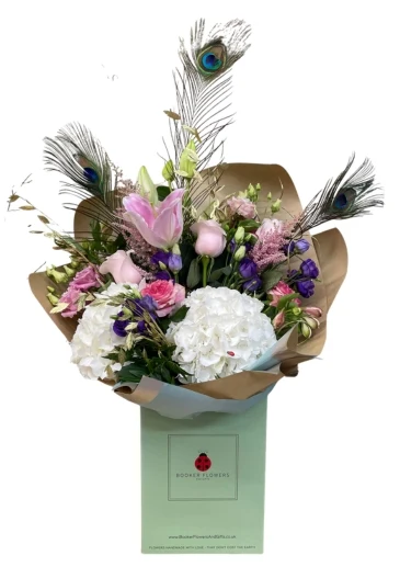 Golden Feathered Elegance Birthday Bouquet