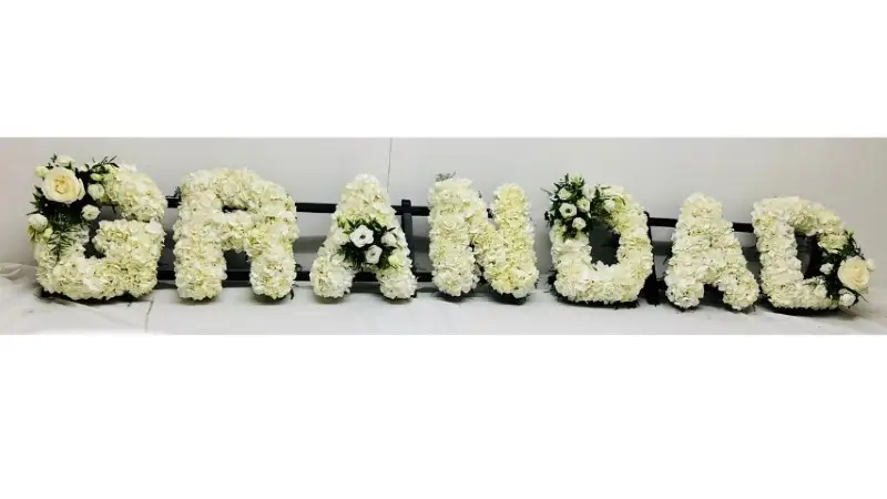 Grandad Funeral Flowers in White Grandad Funeral Flowers in White