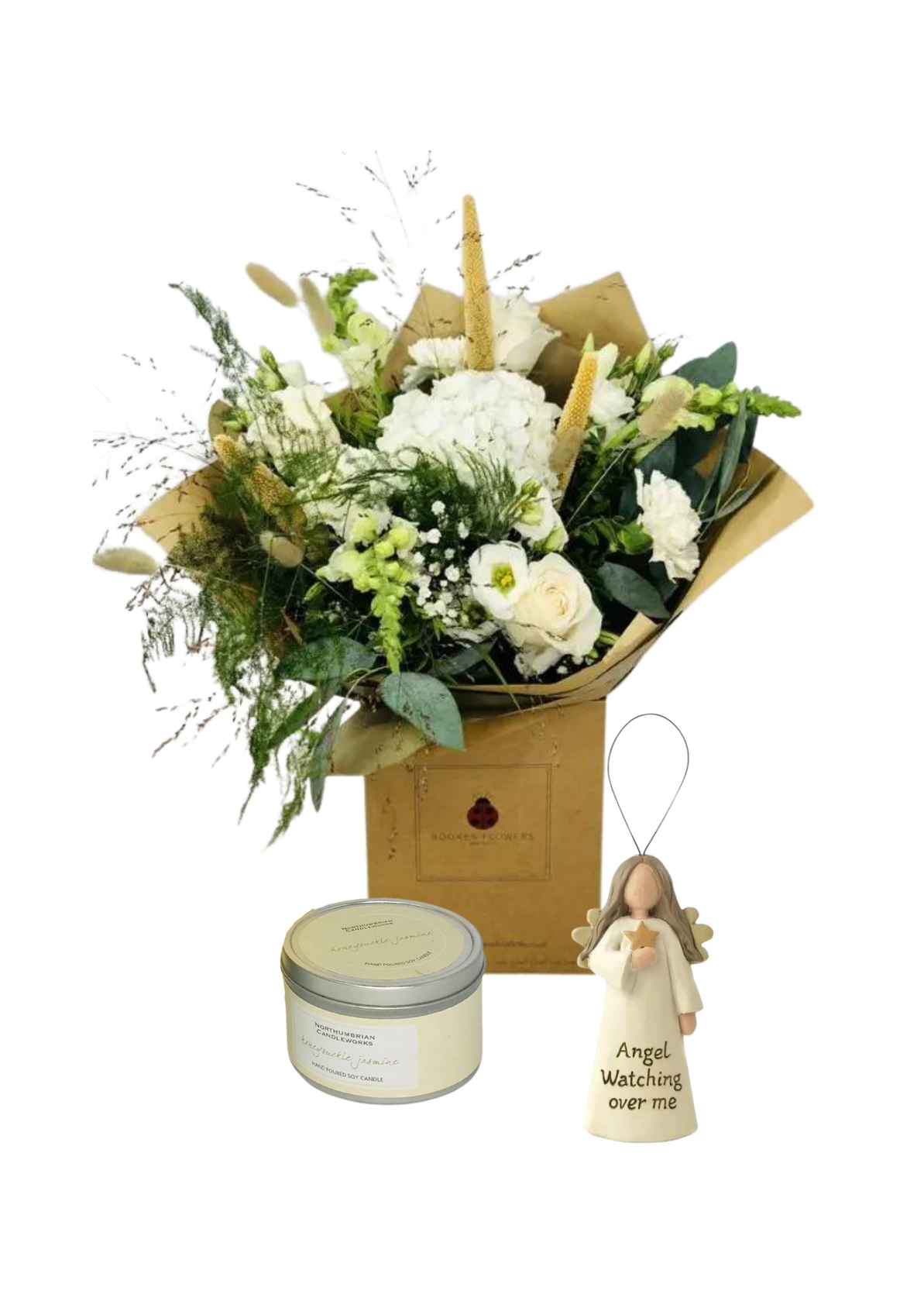 Guardian Angel Flowers and Gift Set Guardian Angel Flowers and Gift Set