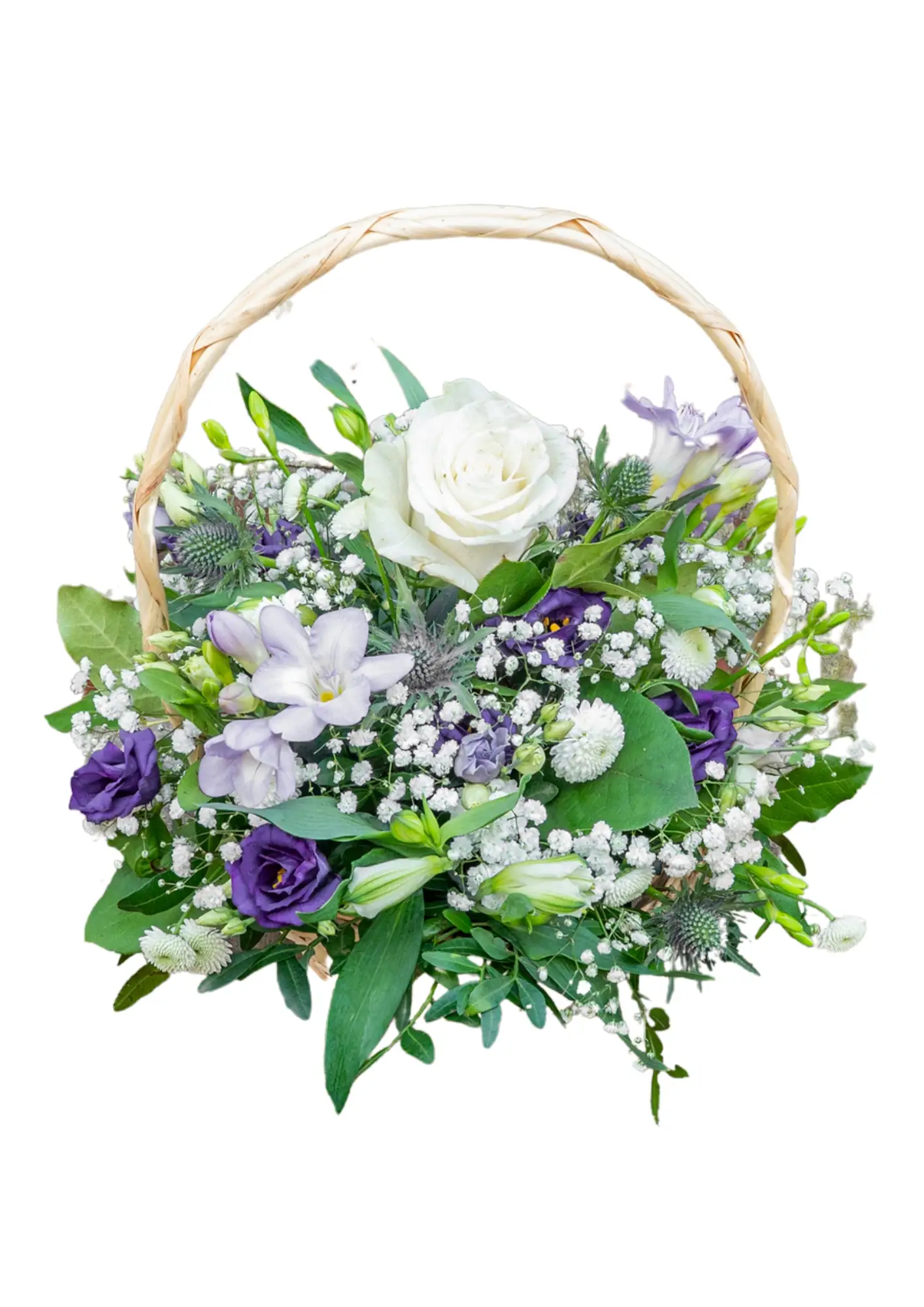 Happy Memories Basket of Blue Flowers