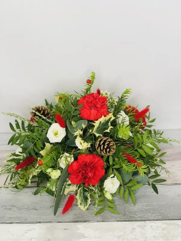 Jolly Holly Christmas Table Arrangement