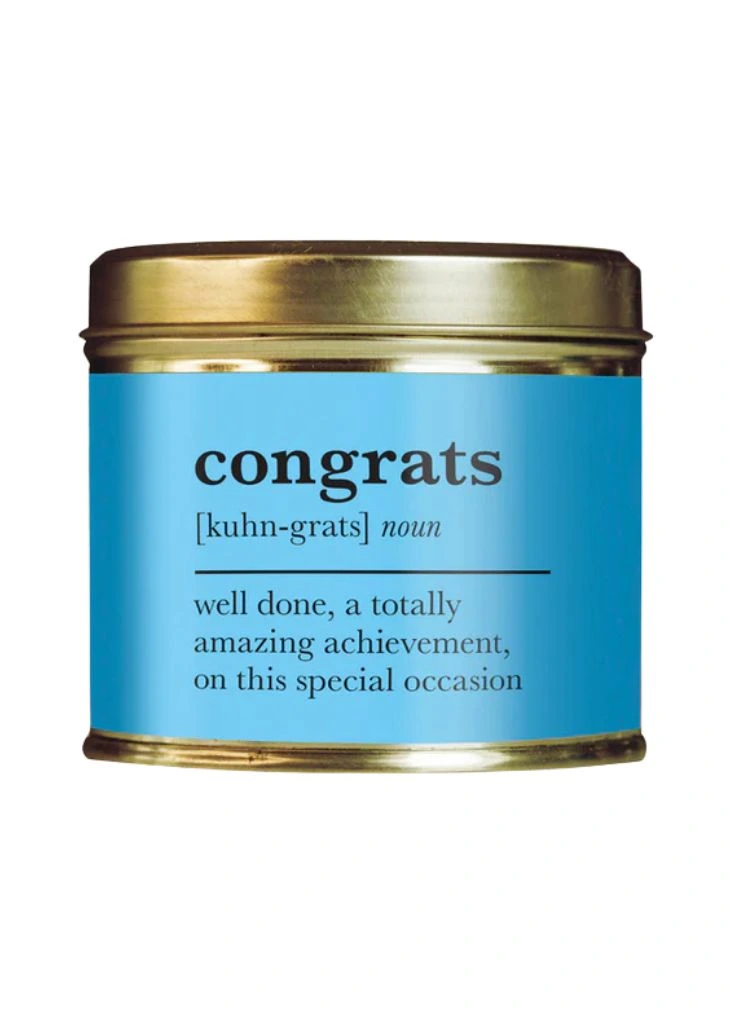 Large Congratulations Scented Candle Tin