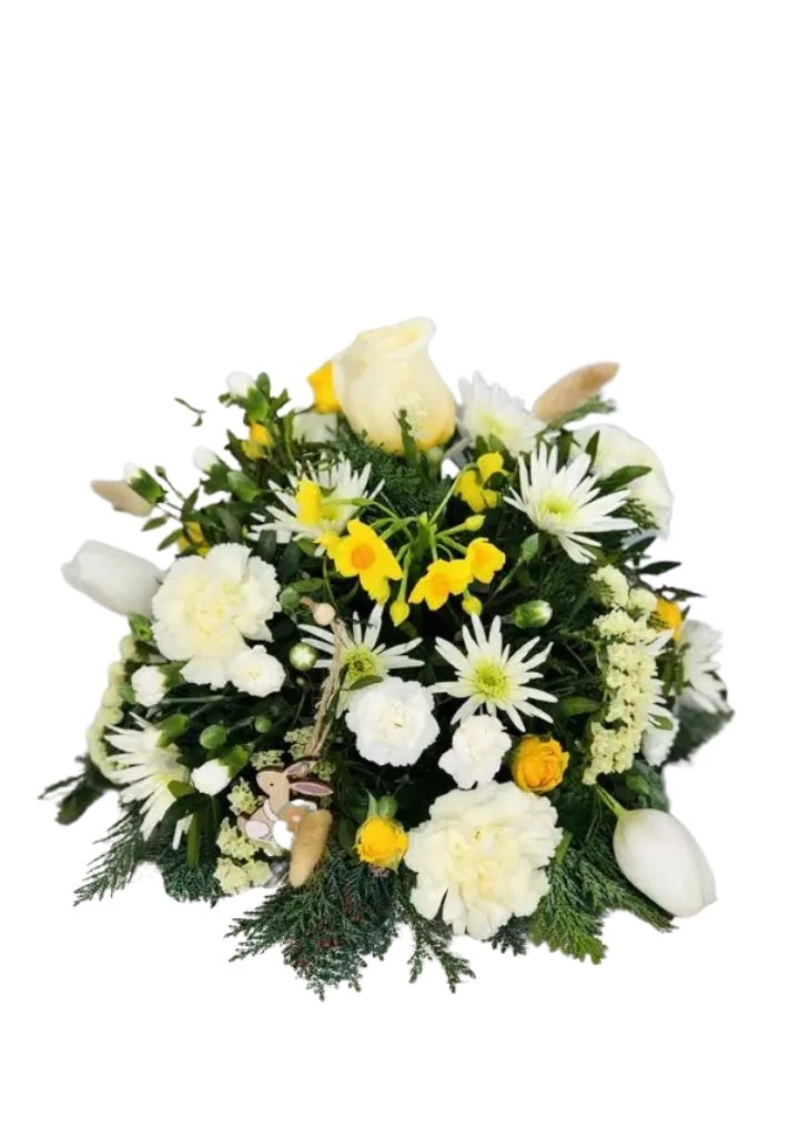 Lemon Sherbet Easter Table Arrangement Lemon Sherbet Easter Table Arrangement