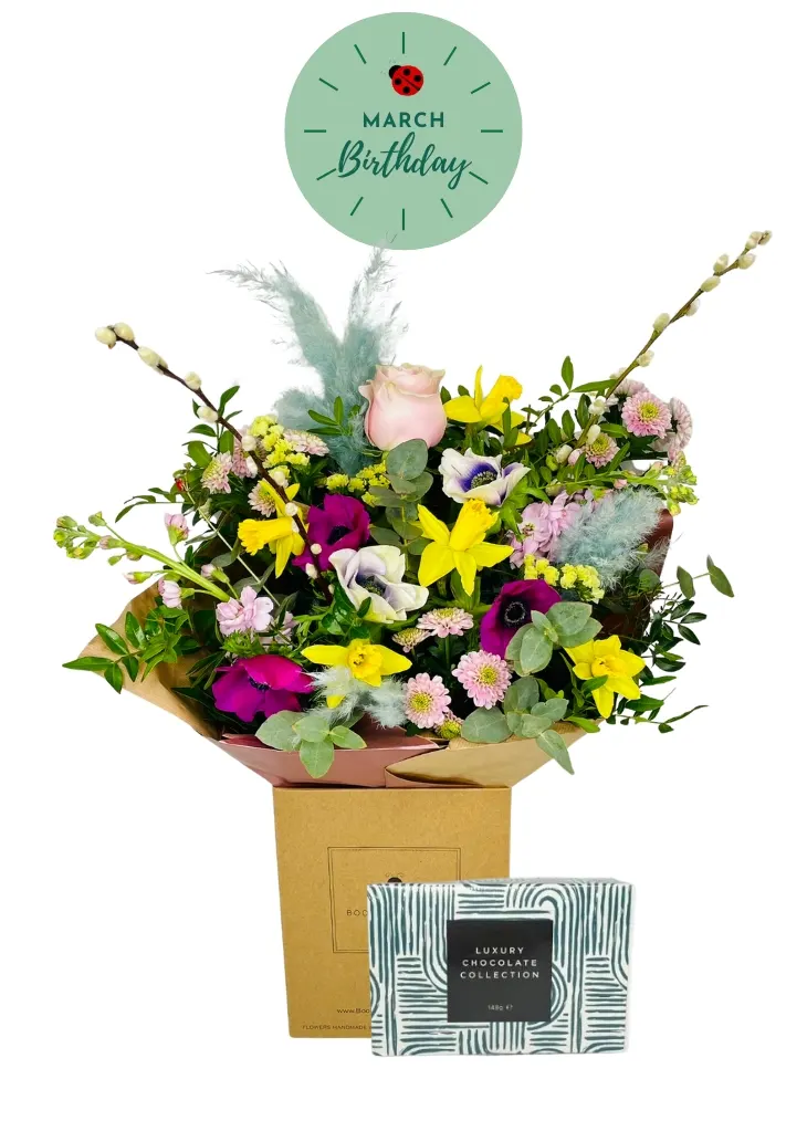 March Birthday Flowers Gift Set March Birthday Flowers Gift Set