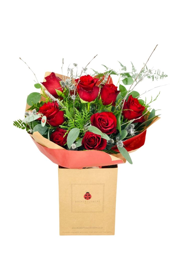 Merry and Bright Christmas Rose Hand Tied Bouquet Merry and Bright Christmas Rose Hand Tied Bouquet