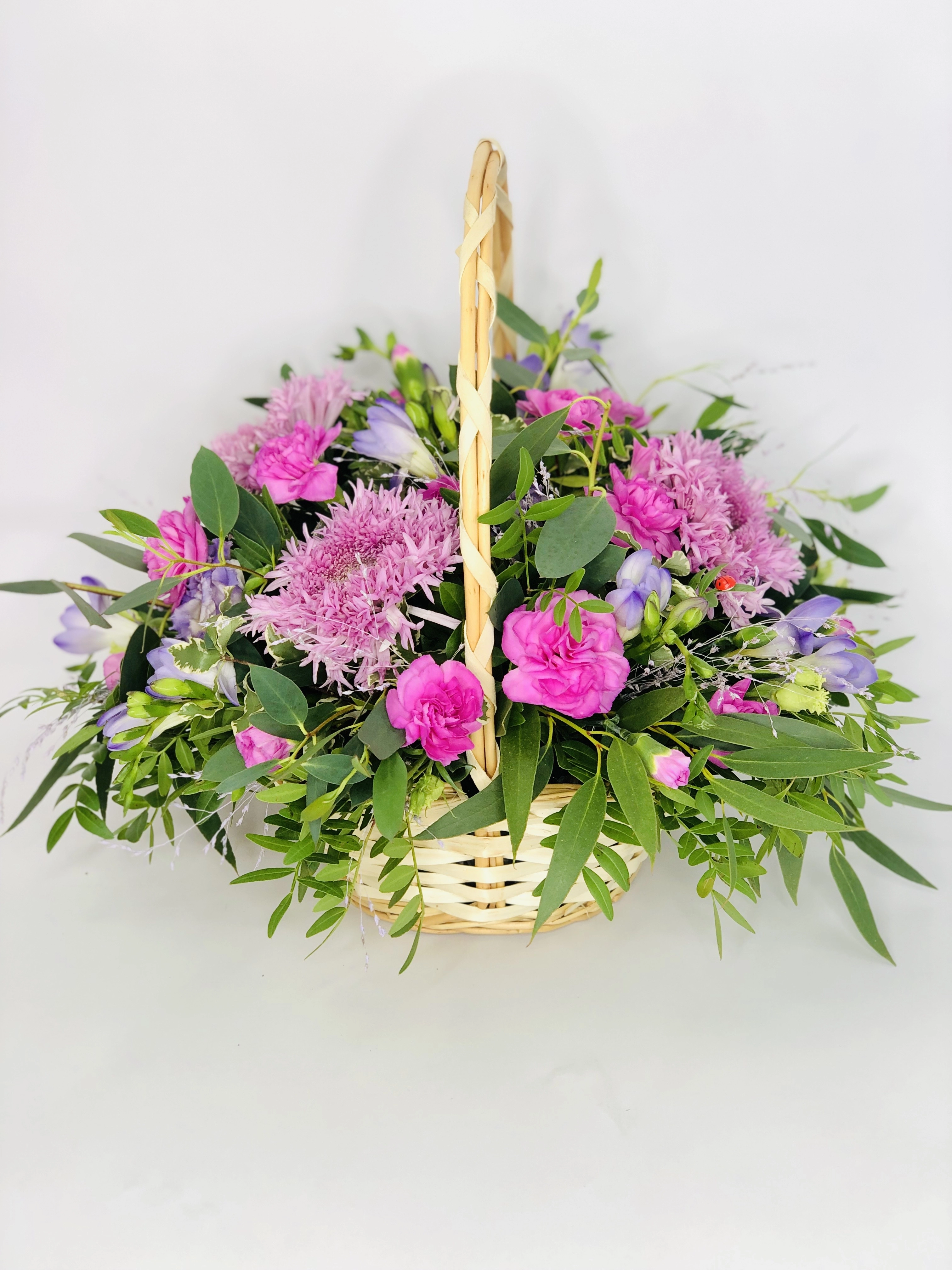 Mixed Basket -Pink and Lilac Mixed Basket -Pink and Lilac
