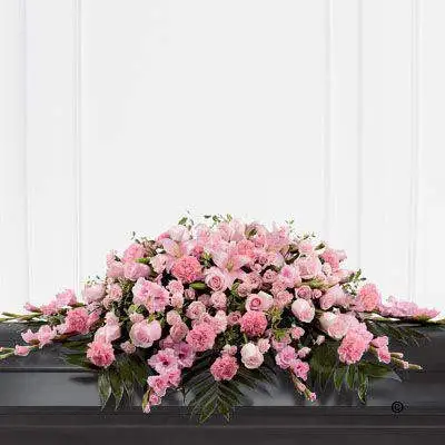 Mixed Casket Spray - Pink Mixed Casket Spray - Pink