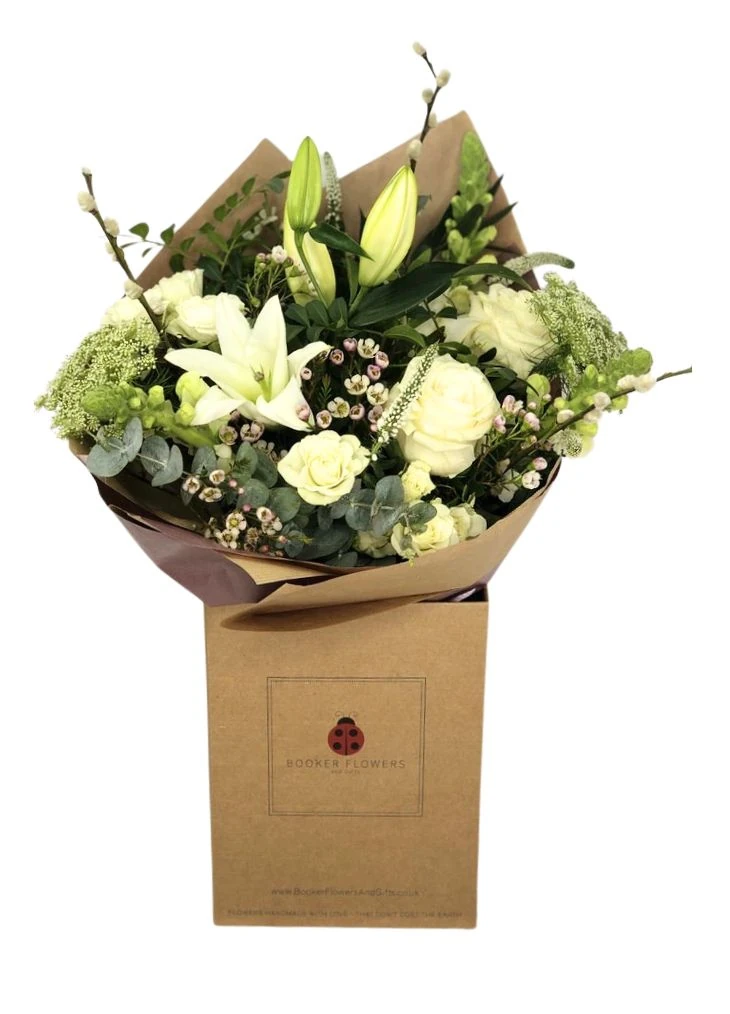 Mother of Pearl White Flowers Bouquet