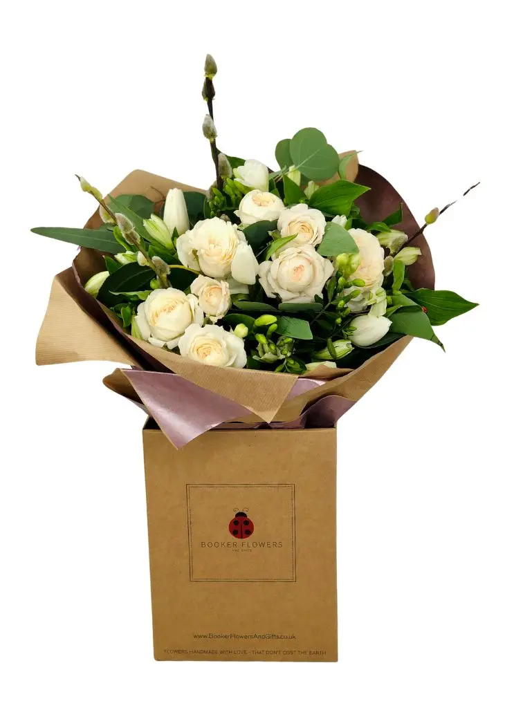 Mothers Day Pearls and Eucalyptus Bouquet of Flowers Mothers Day Pearls and Eucalyptus Bouquet of Flowers