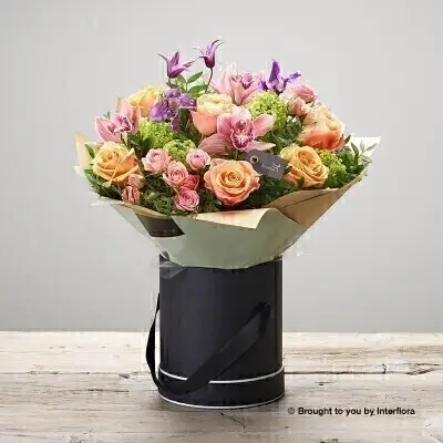 Mothers Day Plush Orchid Hatbox