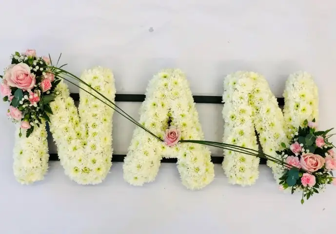 NAN Funeral Flowers in White NAN Funeral Flowers in White
