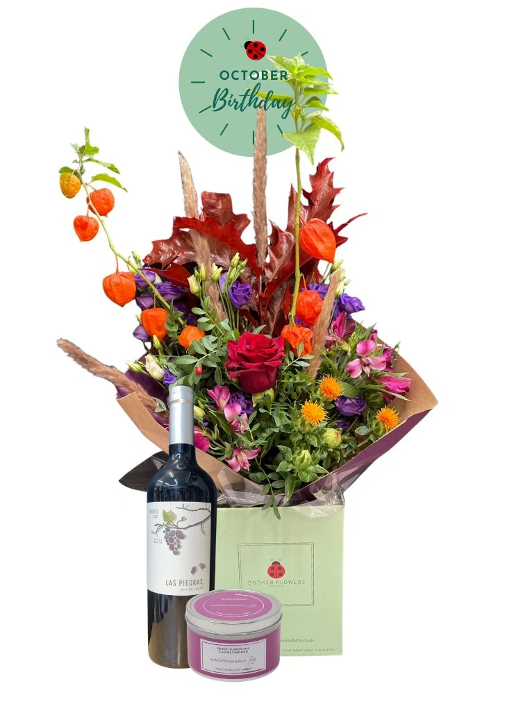 October Birthday Flowers Gift Set October Birthday Flowers Gift Set