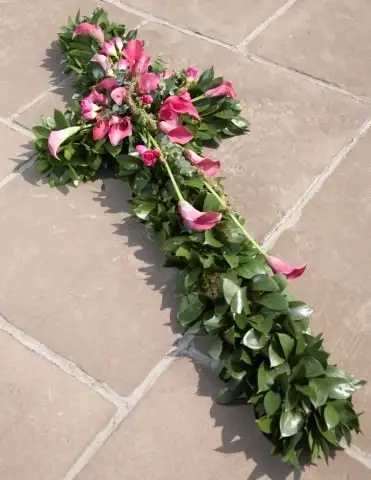 Pink Calla Lily Funeral Cross Pink Calla Lily Funeral Cross