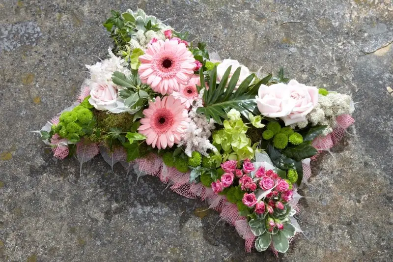 Pink and Green Pillow Funeral tribute Pink and Green Pillow Funeral tribute