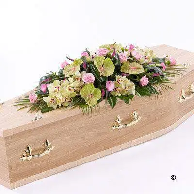 Rose Orchid and Calla Lily Casket Spray Rose Orchid and Calla Lily Casket Spray