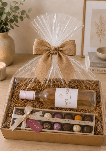 Rose Wine and Chocolate Hamper