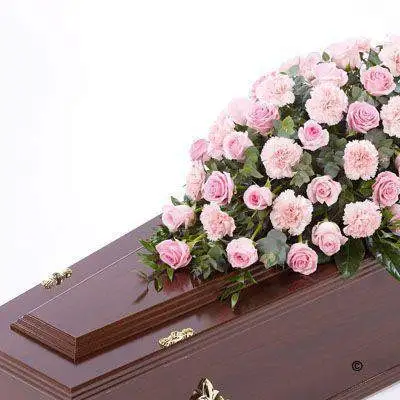 Rose and Carnation Casket Spray - Pink Rose and Carnation Casket Spray - Pink