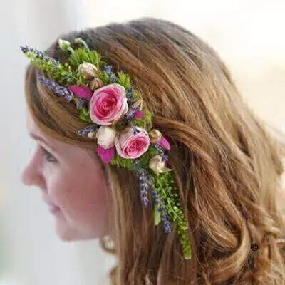 Rose and Lavender Hair Comb Rose and Lavender Hair Comb