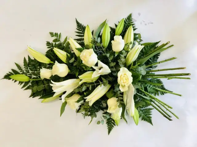 Rose and Lily Spray - White Rose and Lily Spray - White