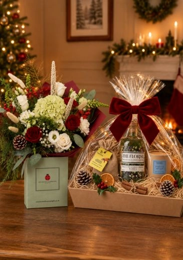 Santas Secret Garden Flowers with Botanical Inspired Christmas Gift Hamper