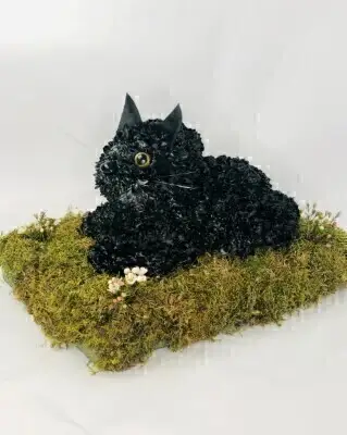 Sitting Black Cat Funeral Tribute Sitting Black Cat Funeral Tribute