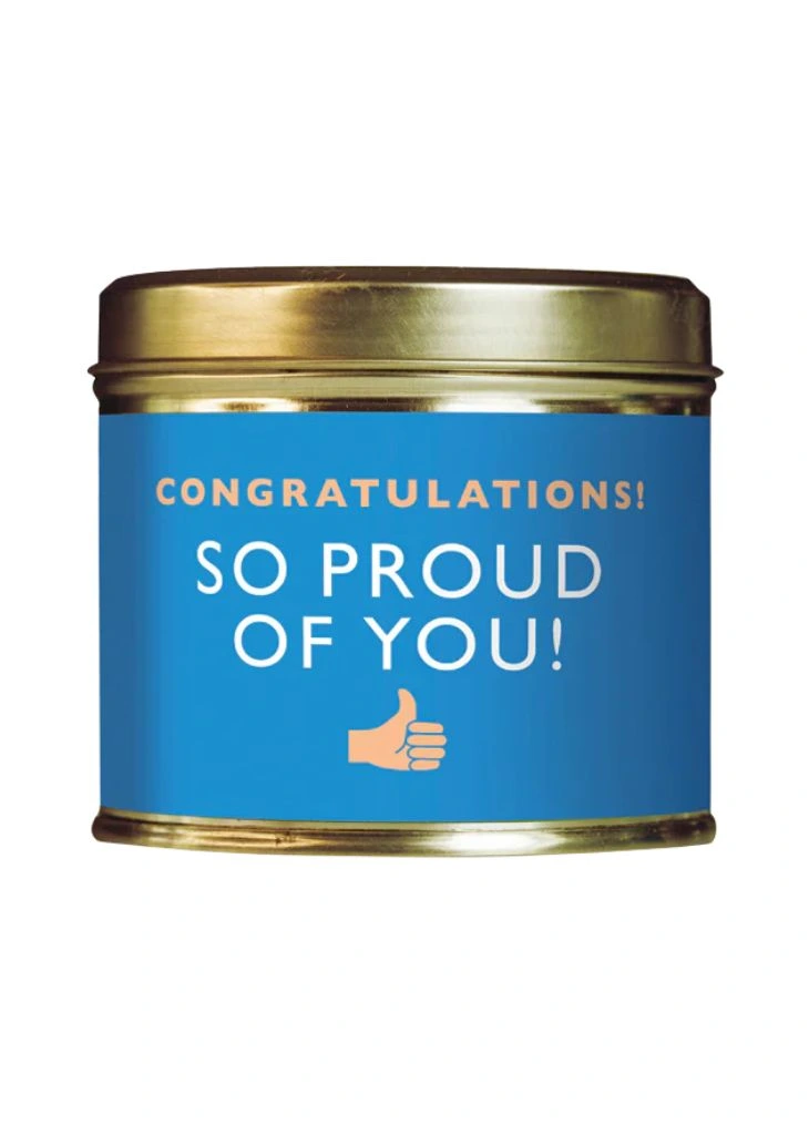 So Proud Of You Large Scented Tin Candle Congratulations Gift