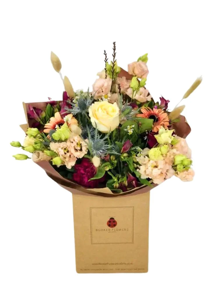 Summer Peach Bellini Hand Tied Bouquet Summer Peach Bellini Hand Tied Bouquet