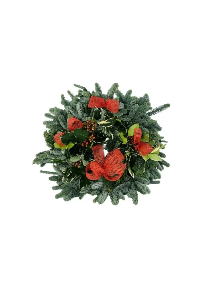 Traditional Christmas Holly Wreath - Red Traditional Christmas Holly Wreath - Red