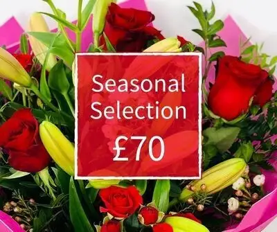 Valentines Florist Choice 70 - Seasonal Handtied Valentines Florist Choice 70 - Seasonal Handtied