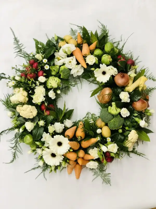 Vegetable Wreath Funeral Tribute Vegetable Wreath Funeral Tribute