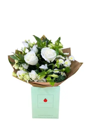 White Dove Flowers for Bereavement