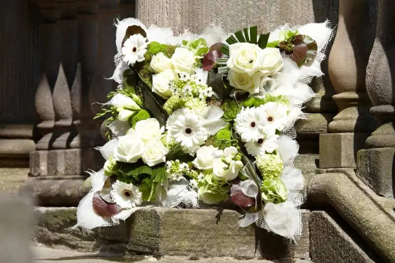 White and Black Cushion Funeral Tribute White and Black Cushion Funeral Tribute
