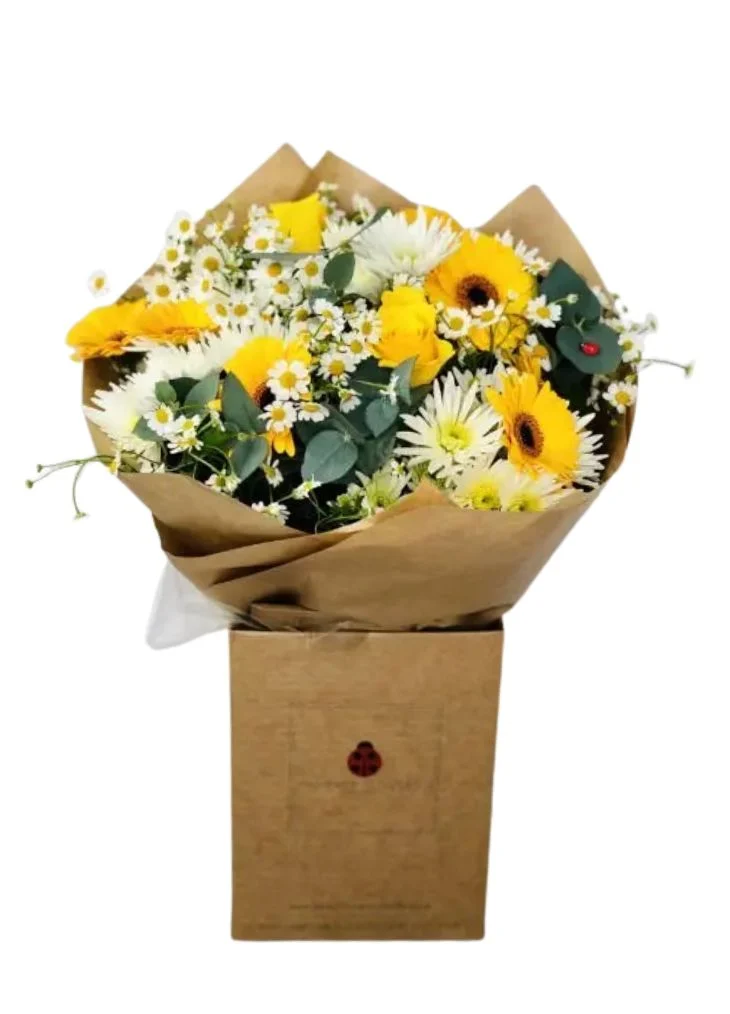 Yellow Rose and Gerbera Summer Bouquet