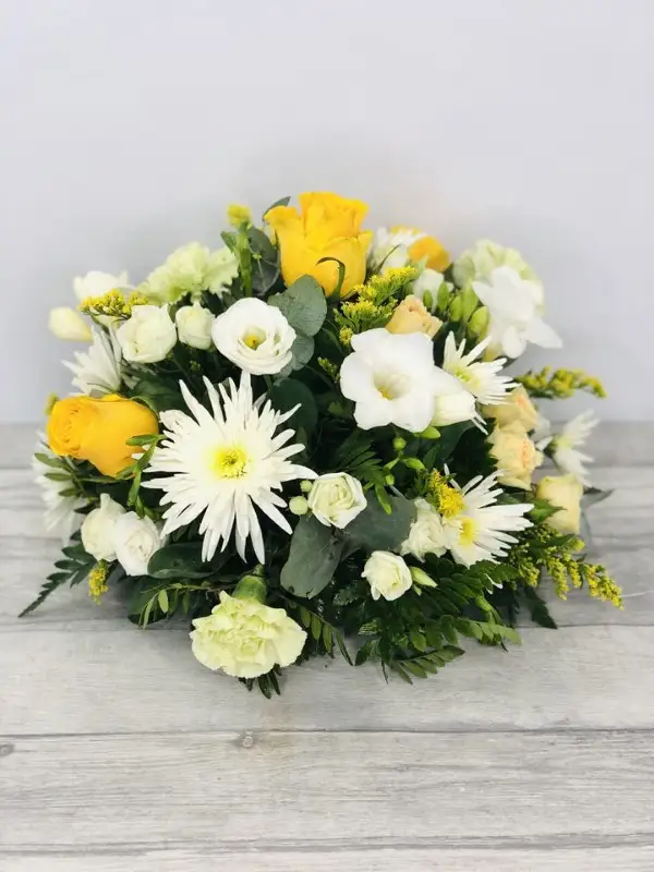 Yellow and White Table Arrangement Large Yellow and White Table Arrangement Large